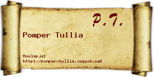 Pomper Tullia névjegykártya